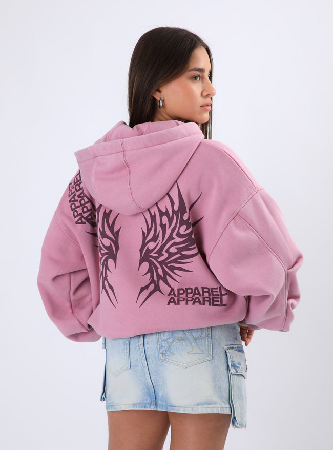 Polerón Musa Wings Hoodie Color Rosado