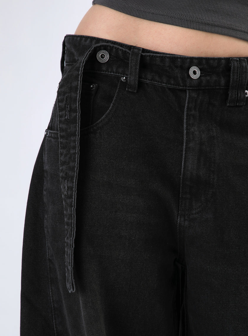 Pantalón Tokyo Belt Jeans Color Negro