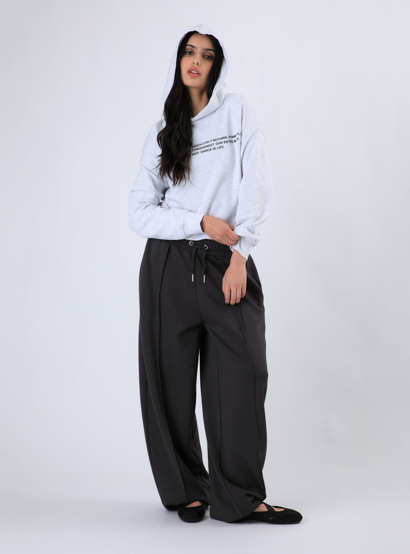 Polerón Boyfriend Hoodie Color Gris
