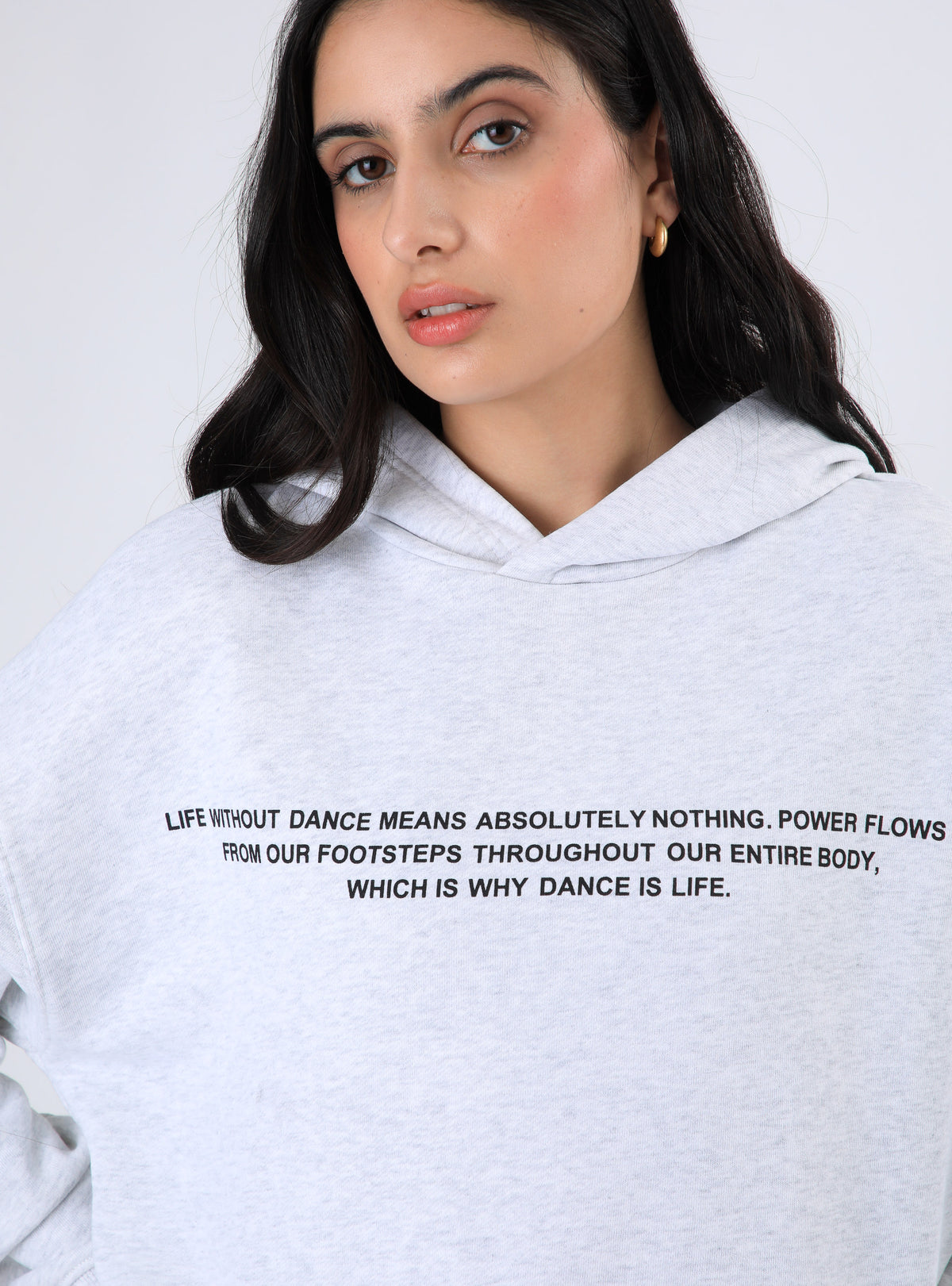 Polerón Boyfriend Hoodie Color Gris