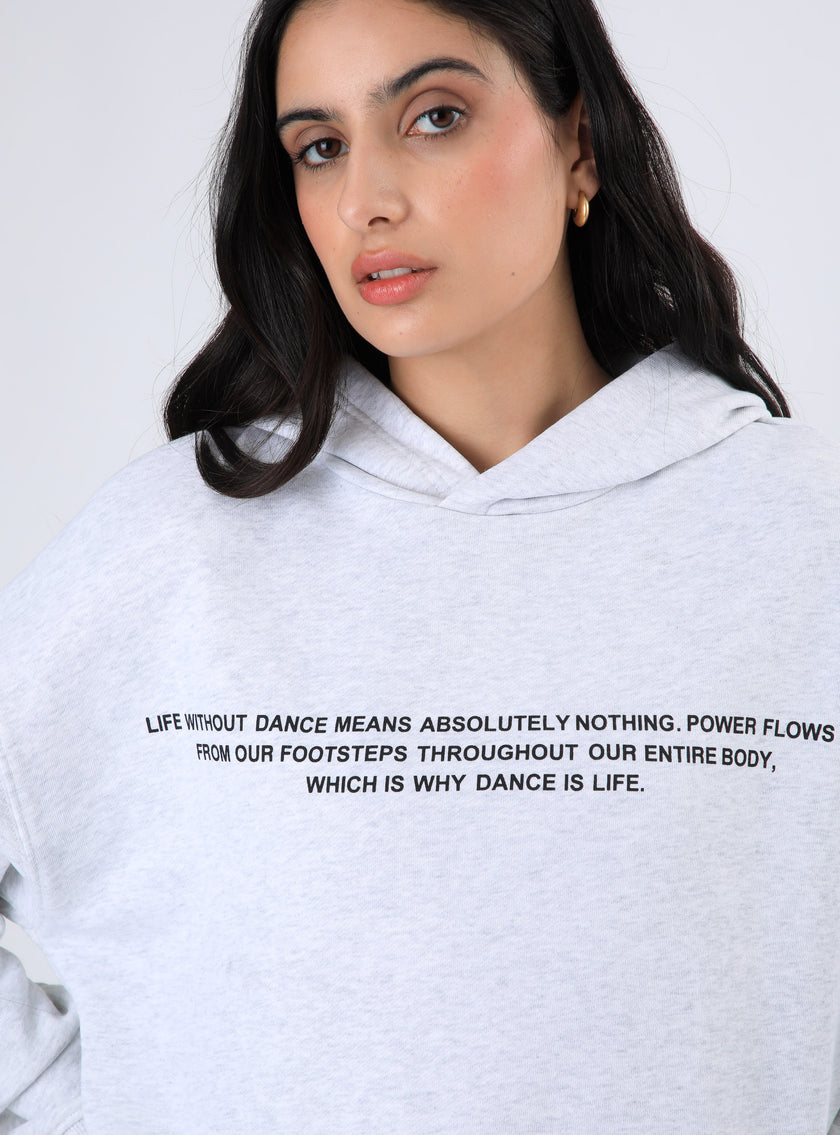 Polerón Boyfriend Hoodie Color Gris