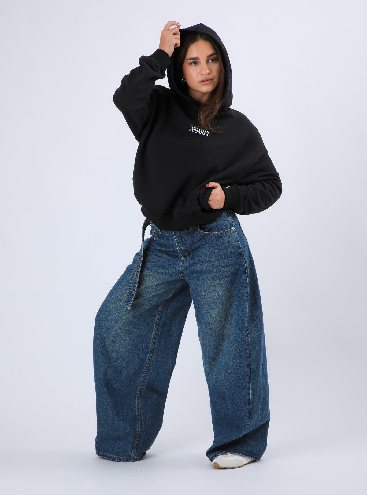 Polerón Boyfriend Hoodie Color Negro