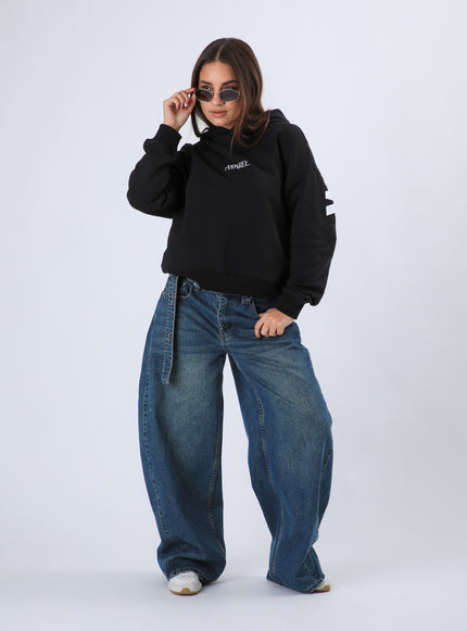 Polerón Boyfriend Hoodie Color Negro