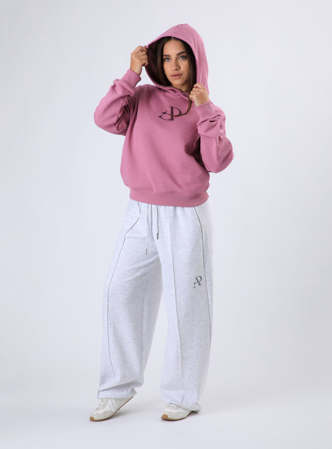 Polerón Boyfriend Hoodie Color Rosado