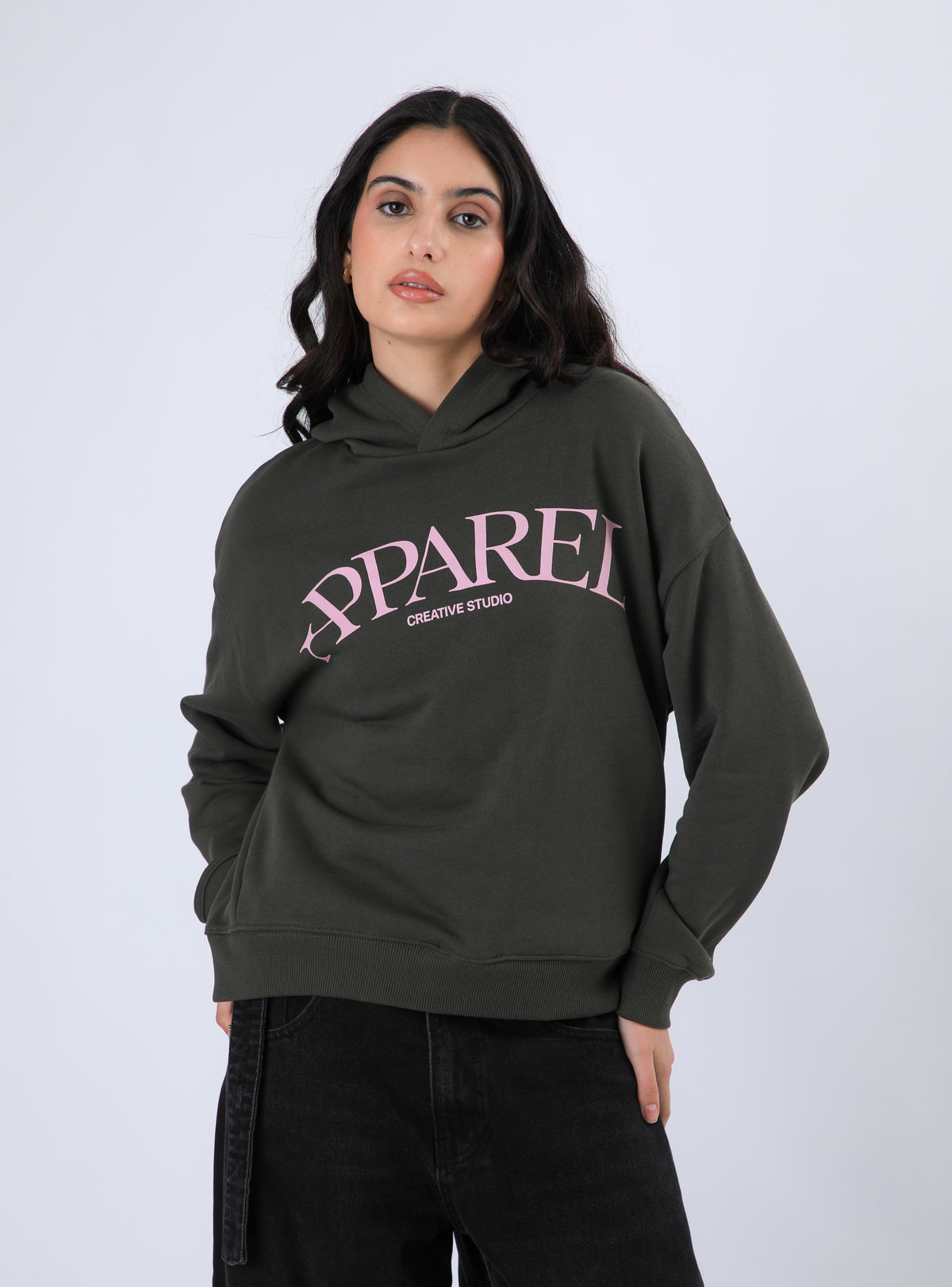 Polerón Boyfriend Hoodie Color Verde