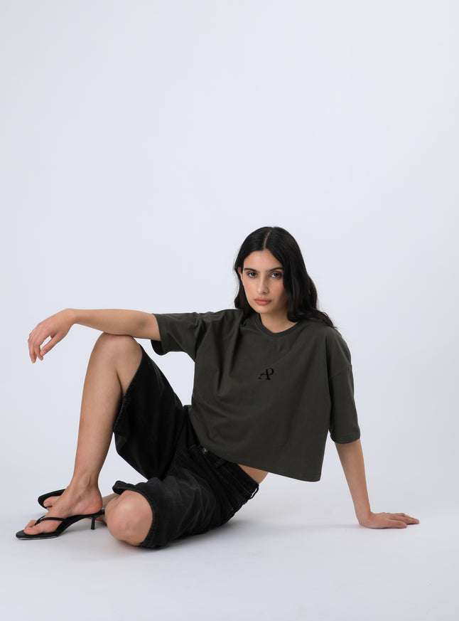 Polera Paris Boxy Color Verde
